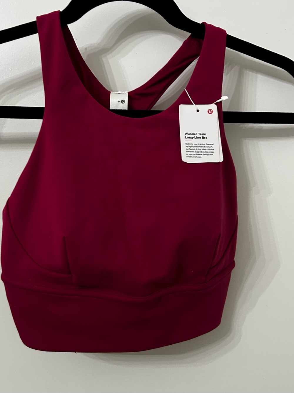 lululemon athletica Wunder Train Longline Bra - Berry Size 4